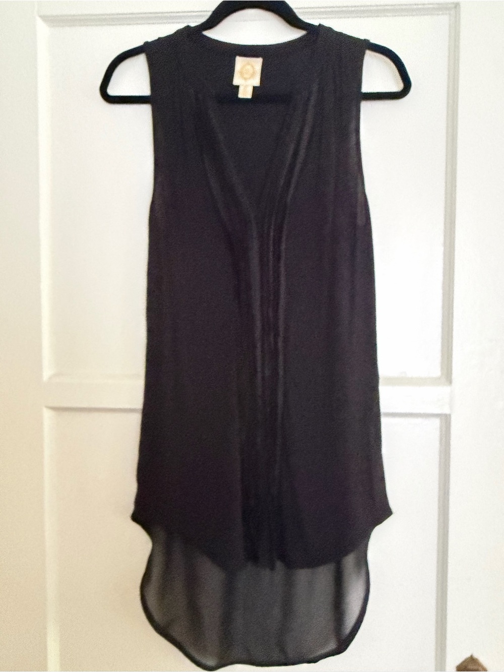 Ric Rac by Anthropologie Black Sleeveless High-Low Tunic